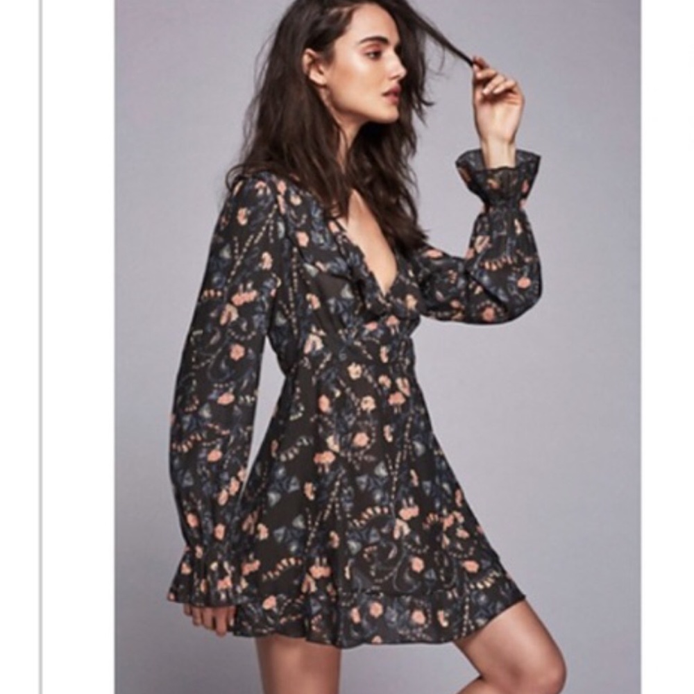 Free People Smooth Operator Waisted Mini Dress Size